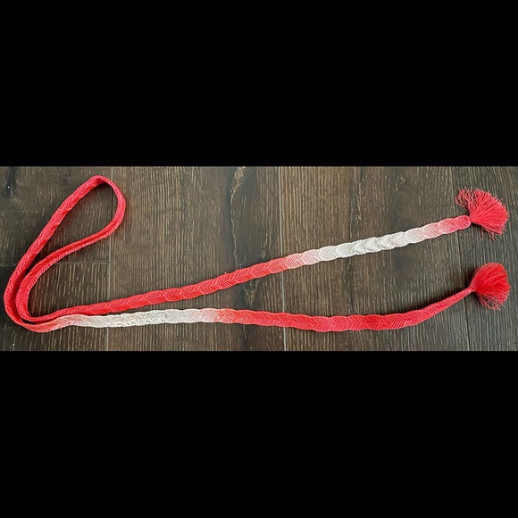 Eva Franco Anthropologie Floral Flare Dress with traditional Japanese belt - Picture 2 of 5